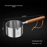 2 pack Mini Sauce Pan Cooking Pot with Wooden Handle, Stainless Steel Small Milk Pan and Butter Warmer, with pour spout,250ml In Australia - Darrahopens