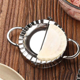 New Stainless Steel Ravioli Mould Dumpling Maker Wrapper Pierogie Pie Crimper Pastry Dough Press Cutter Kitchen Gadgets (Round Handle) In Australia - Darrahopens