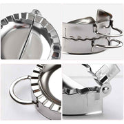 New Stainless Steel Ravioli Mould Dumpling Maker Wrapper Pierogie Pie Crimper Pastry Dough Press Cutter Kitchen Gadgets (Round Handle) In Australia - Darrahopens