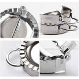 New Stainless Steel Ravioli Mould Dumpling Maker Wrapper Pierogie Pie Crimper Pastry Dough Press Cutter Kitchen Gadgets (Round Handle) In Australia - Darrahopens