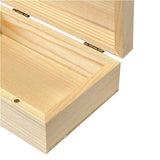 Large Unfinished Wooden Box, 14*9*5cm Natural Unfinished Pine Wood Box with Hinged Lid for DIY Craft Art Hobbies and Home Storage In Australia - Darrahopens