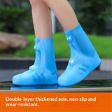 Waterproof Shoe Covers Non-Slip Rain Shoe Covers Reusable pvc Shoes Covers For Rain Resistant Rain Boots For Men Women Outdoor Overshoes Protection（M,BLUE）（Only shoe covers） In Australia - Darrahopens