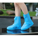 Waterproof Shoe Covers Non-Slip Rain Shoe Covers Reusable pvc Shoes Covers For Rain Resistant Rain Boots For Men Women Outdoor Overshoes Protection（M,BLUE）（Only shoe covers） In Australia - Darrahopens