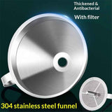 304 Stainless Steel Kitchen Funnel with Filter Strainer Wine Funnel Filter Transferring Liquid,Dry Powder Ingredients In Australia - Darrahopens