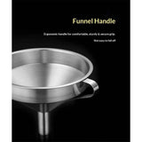 304 Stainless Steel Kitchen Funnel with Filter Strainer Wine Funnel Filter Transferring Liquid,Dry Powder Ingredients In Australia - Darrahopens