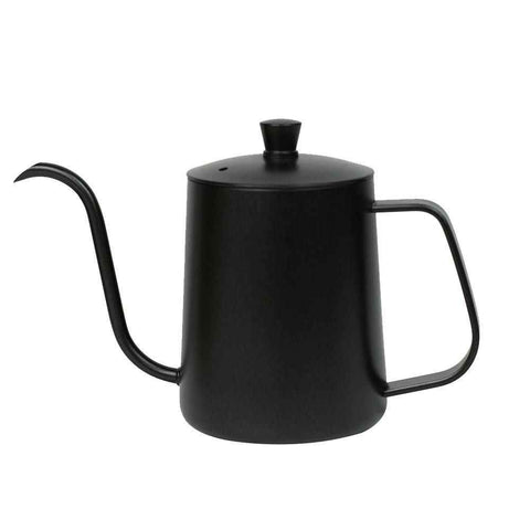 Gooseneck Pour Over Coffee Kettle 12 oz （350ml）Stainless Steel Hand Drip Long Narrow Spout  for Stove Top, black In Australia - Darrahopens