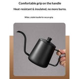 Gooseneck Pour Over Coffee Kettle 12 oz （350ml）Stainless Steel Hand Drip Long Narrow Spout  for Stove Top, black In Australia - Darrahopens