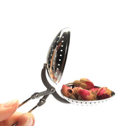 2 Pcs Brewing Spoons Hand Clip Design Tea Strainers Encrypted Filter Holes Tea Filter Tong for Loose Leaf Tea and Mulling Spices