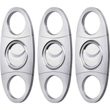 Cigar Cutter Set (6 Pack), Guillotine Double Blade, Cigar Accessories for Men, Stainless Steel Smoking Accessories Tool, Portable Sharp Clean Cut - Silver In Australia - Darrahopens