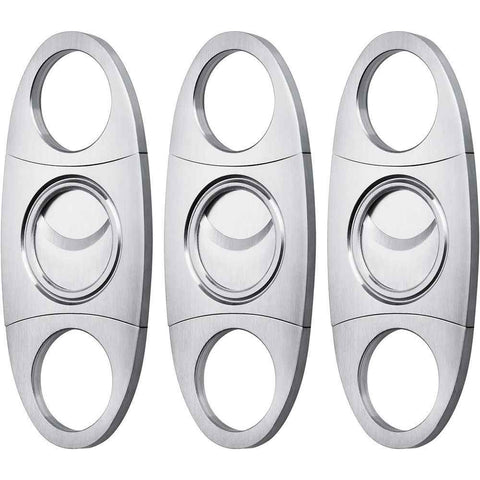 Cigar Cutter Set (6 Pack), Guillotine Double Blade, Cigar Accessories for Men, Stainless Steel Smoking Accessories Tool, Portable Sharp Clean Cut - Silver In Australia - Darrahopens