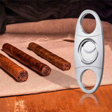 Cigar Cutter Set (6 Pack), Guillotine Double Blade, Cigar Accessories for Men, Stainless Steel Smoking Accessories Tool, Portable Sharp Clean Cut - Silver In Australia - Darrahopens