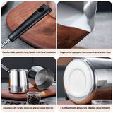 Classics Coffee Pot, 12oz/350ml Stainless Steel Milk Frothing Jug Long Handle Coffeware Pull Flower Toroid Pitcher Milk Warmer Hot Chocolate Maker In Australia - Darrahopens