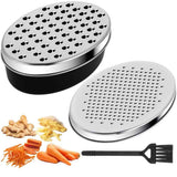 2 pack Cheese Grater Citrus Lemon Zester with Food Storage Container & Lid - Perfect For Hard Parmesan Or Soft Cheddar Cheeses, Ginger, Vegetables, Butter, Chocolate & Nutmeg (Black) In Australia - Darrahopens