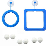 2 set Turtle Feeding Ring with Suction Cup and Nitrifying Balls Fish Food Holder Aquatic Toys for Turtles Tortoise Goldfish Guppy Koi Puffer Turtle Tank Accessories (Square & Circle) In Australia - Darrahopens