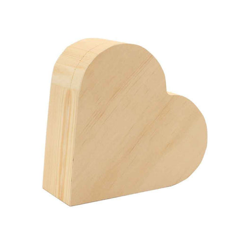 2 pack Heart-Shaped Unfinished Wooden Box Natural Pine Wood DIY Craft Wooden Boxes with Lid for Storage Crafts In Australia - Darrahopens