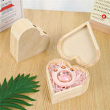 2 pack Heart-Shaped Unfinished Wooden Box Natural Pine Wood DIY Craft Wooden Boxes with Lid for Storage Crafts In Australia - Darrahopens
