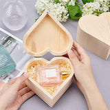 2 pack Heart-Shaped Unfinished Wooden Box Natural Pine Wood DIY Craft Wooden Boxes with Lid for Storage Crafts In Australia - Darrahopens