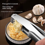Garlic Press Stainless Steel, Premium Garlic Mincer - No Need to Peel Garlic Crusher, Ginger Masher & Presser Large Trough Ergonomic Handle, Easy Squeeze，Dishwasher Safe In Australia - Darrahopens