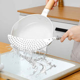 2 pack Pan Pot Strainer with Handle Stainless Steel Hand Held Crescent Drainer for Spaghetti Fry Noodles Fruit Vegetable Pasta Strainer Heavy Duty Food Drainers In Australia - Darrahopens