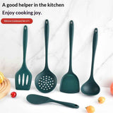 5 pack Silicone Kitchen Cooking Utensils Set: Heat Resistant Long Kitchen Gadgets, Stick Rubber Cook Accessories For Food Prep, Frying, Serving, Basting In Australia - Darrahopens