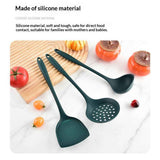 5 pack Silicone Kitchen Cooking Utensils Set: Heat Resistant Long Kitchen Gadgets, Stick Rubber Cook Accessories For Food Prep, Frying, Serving, Basting In Australia - Darrahopens