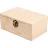 Wooden Jewelry Box Unfinished Craft Storage Organizer Compact Rectangle for Earrings Rings Beads Home Use In Australia - Darrahopens