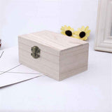 Wooden Jewelry Box Unfinished Craft Storage Organizer Compact Rectangle for Earrings Rings Beads Home Use In Australia - Darrahopens