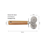 2 pack Pastry Wheel Crimper and Cutter, Stainless Steel, Pasta Cutter Wheel,Dual-Head Baking Tool for Home and Kitchen Use,Ravioli Cutter In Australia - Darrahopens