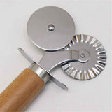 2 pack Pastry Wheel Crimper and Cutter, Stainless Steel, Pasta Cutter Wheel,Dual-Head Baking Tool for Home and Kitchen Use,Ravioli Cutter In Australia - Darrahopens