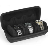 Watch case for travel and storage, hard 3 slots Watch Roll Organizer for Men and Women（does not include a watch） In Australia - Darrahopens