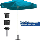 12 Pcs Umbrella Base Stand Replacement Parts,Patio Umbrella Base Replacement Parts Outdoor Umbrella Hole Ring Plug Cover with Thread Screw Replacement Hand Knob for Backyard Patio Table Decks,Black In Australia - Darrahopens