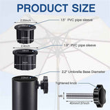 12 Pcs Umbrella Base Stand Replacement Parts,Patio Umbrella Base Replacement Parts Outdoor Umbrella Hole Ring Plug Cover with Thread Screw Replacement Hand Knob for Backyard Patio Table Decks,Black In Australia - Darrahopens