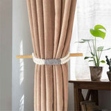 2 pack Curtain Tiebacks Rustic Holdbacks for Drapes, Farmhouse Tie Backs for Curtains, Jute Rope with Wood Club, Natural Boho Decor Shabby Chic Drapery Holder In Australia - Darrahopens