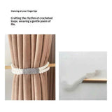 2 pack Curtain Tiebacks Rustic Holdbacks for Drapes, Farmhouse Tie Backs for Curtains, Jute Rope with Wood Club, Natural Boho Decor Shabby Chic Drapery Holder In Australia - Darrahopens