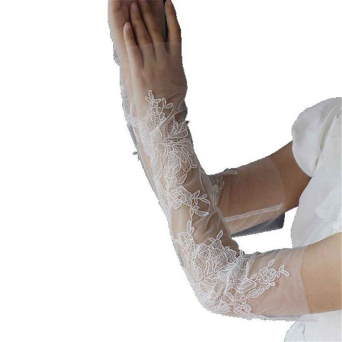 Women's Lace Fingerless Gloves Bridal Elbow Length Long Gloves Opera Evening Wedding Tea Party Prom Cosplay In Australia - Darrahopens