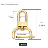 2pcs Detachable Snap Hook Swivel Clasp w/Screw Bar Bag Strap Hardware Replacement, for Bag Strap Purse Lanyard DIY Craft Hardware (1 Inch, Gold) In Australia - Darrahopens