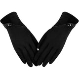 1 pair Womens Winter Warm Gloves With Sensitive Touch Screen Texting Fingers, Lined Windproof Gloves（black） In Australia - Darrahopens