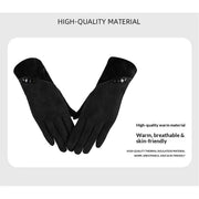 1 pair Womens Winter Warm Gloves With Sensitive Touch Screen Texting Fingers, Lined Windproof Gloves（black） In Australia - Darrahopens