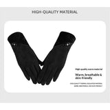 1 pair Womens Winter Warm Gloves With Sensitive Touch Screen Texting Fingers, Lined Windproof Gloves（black） In Australia - Darrahopens
