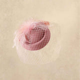 Fascinator Hat Veil Feather Fascinator Tea Party Bridal Wedding Veil Retro Hat Hats for Women（nude pink） In Australia - Darrahopens