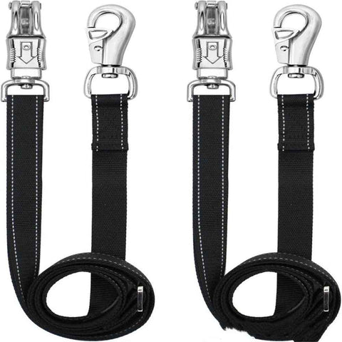 Trailer Cross Tie, Horse Haulage Adjustable Nylon Straps Leads with Panic Snap Fixed Eye Equestrian Equipment In Australia - Darrahopens