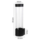 Cup Dispenser, Water Cooler Pull Type Cup Holder Fits 5oz - 7oz Cone or Flat Bottom Cups,14" Tube Length Black
