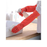 Rubber Dishwashing Cleaning Gloves (2-Pair) - Reusable, Waterproof with Extra-Long Cuff & Anti-Slip Design for Household & Kitchen Use - Large In Australia - Darrahopens