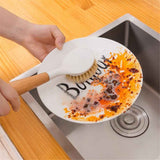 2 pack Wooden Dish Brush, Dish Brushes with Handle, Wooden Handle Soft Scrubber Kitchen Brush for Dishes and Vegetables In Australia - Darrahopens