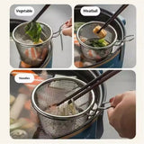 2 Pcs Stainless Steel Basket, Mesh Spider Food Dumpling Noodle Strainer, Fine Mesh Strainer with Handle, Food Strainers