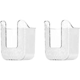 2 Pcs Bathroom Toilet Wall-Mounted Wet Wipes Dispenser Kitchen Wipes Wall Mount Storage Box (Transparent White) In Australia - Darrahopens