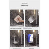 2 Pcs Bathroom Toilet Wall-Mounted Wet Wipes Dispenser Kitchen Wipes Wall Mount Storage Box (Transparent White) In Australia - Darrahopens