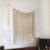 Home Decor Wall Hanging Woven Tapestry Bedroom Curtain Fringe Banner Room Wall Decor for Bedroom Living Room Decoration 100*115cm