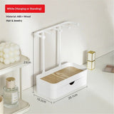 Jewelry Holder Organizer, Jewelry Display Stand with Holder and Plastic Tray, white Double-Layer （only box）