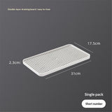 2-Tier Drain Tray for Kitchen Counter, Detachable Plastic Dish Drainer Drying Rack, Multi-Functional Tea/Fruit/Vegetable Drain Board Caddy